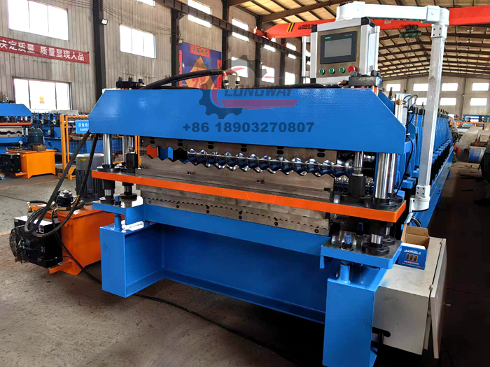 Two deck roll forming machine for micro calamina ondulada