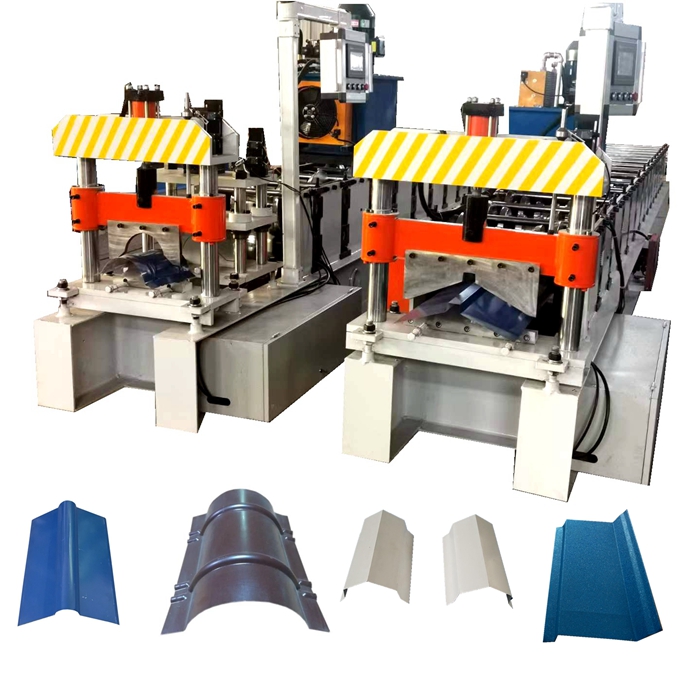 Metal Roof Ridge Cap Roll Forming Machine