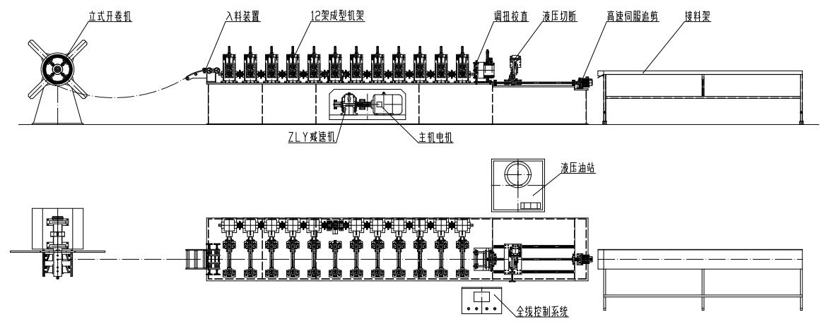 metal deck roll forming machine 